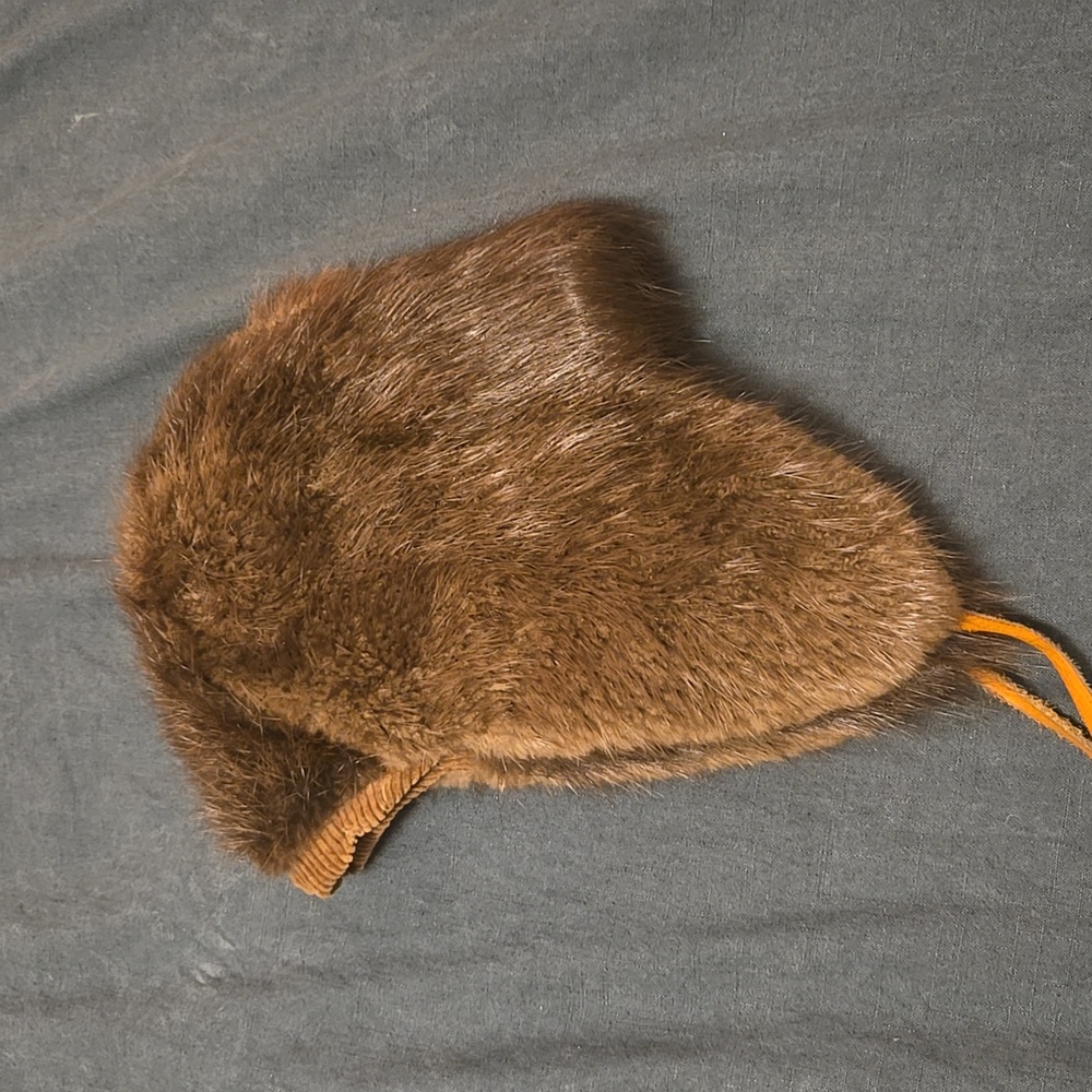 Alaskan made trappers beaver fur hat